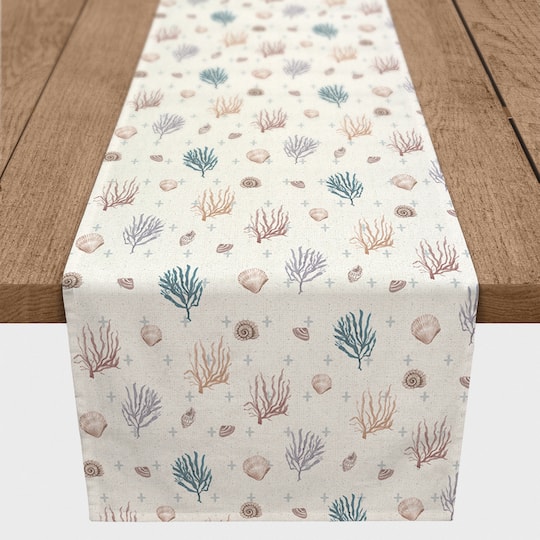 Multi Shell Coral & Plus Cotton Twill Runner
